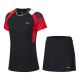 Li-Ning Women's Badminton Game Suit - Black | LiNing Fast Dry Badminton Shirts + Skirts 