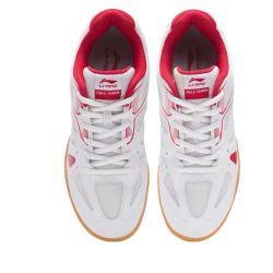 Li-Ning Hawk-Eye Men's Table Tennis Shoes - White/Red