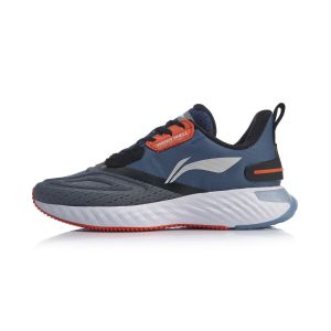 Li Ning Cloud 5 V Shield Men's Running Shoes - Grey/Blue/Black