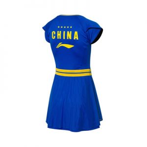 2021 Li-Ning All England Open CHINA Women's One-Piece Dress - Blue