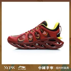  Li Ning Arc ACE Men's NYFW Cushion Running Shoes - Red/Yellow/Black