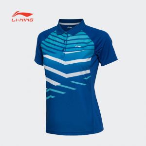 Li-Ning wmns Quick Dry Badminton Polo Shirts - Blue (Stock Clearance)