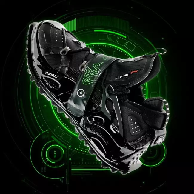 新作人気 Razer x Li Ning Titan Halo Men's Light Up Boom Shoes - Black 靴