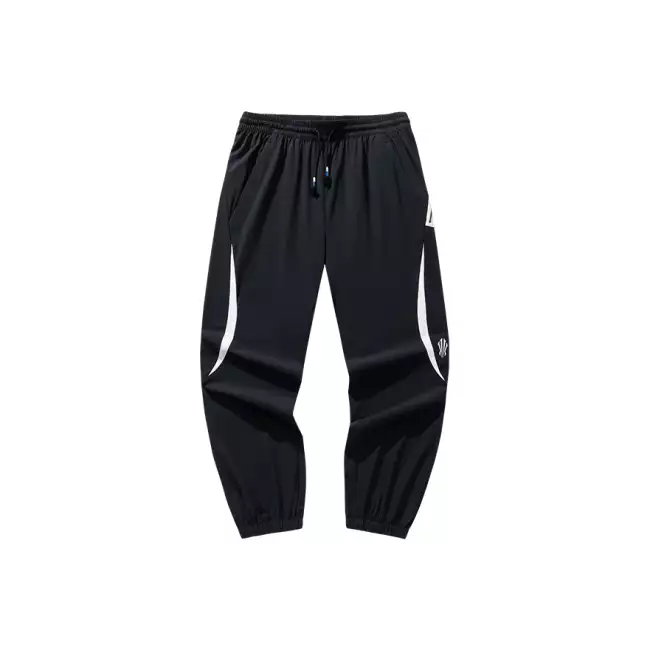 Anta Kai Tapered lace-up Casual Pants - Black