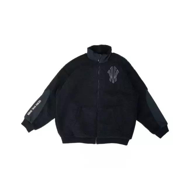 Anta Kai Fleece Knitted Jacket - Black&Brown