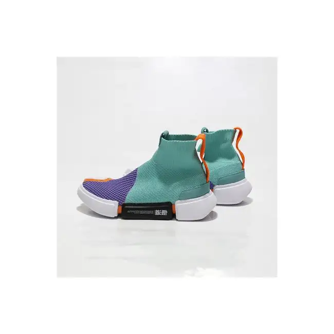 Li Ning Essence 2 Sock-Like Casual Sport Shoes - Purple/Green