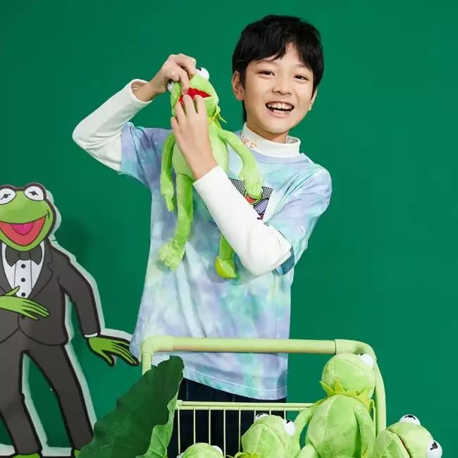 Disney x Li-Ning Kids Tee Shirts Muppets Kermit the Frog