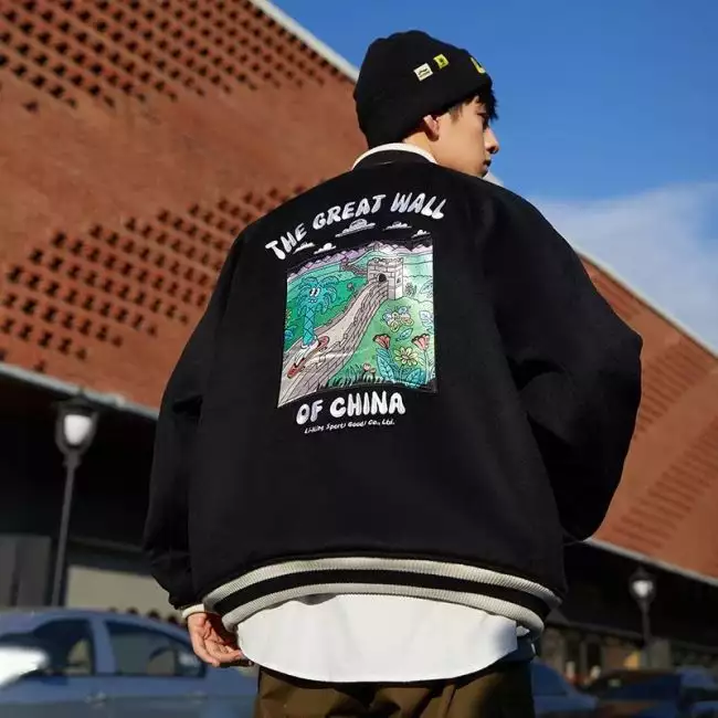 Steven Harrington x Li Ning Men's Loose Fit Cotton Varsity