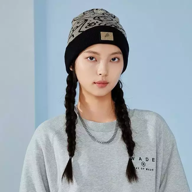 帽子 Volume Knit Beanie Women's Soft Knitting Visor Beanie Winter Hat with Brim