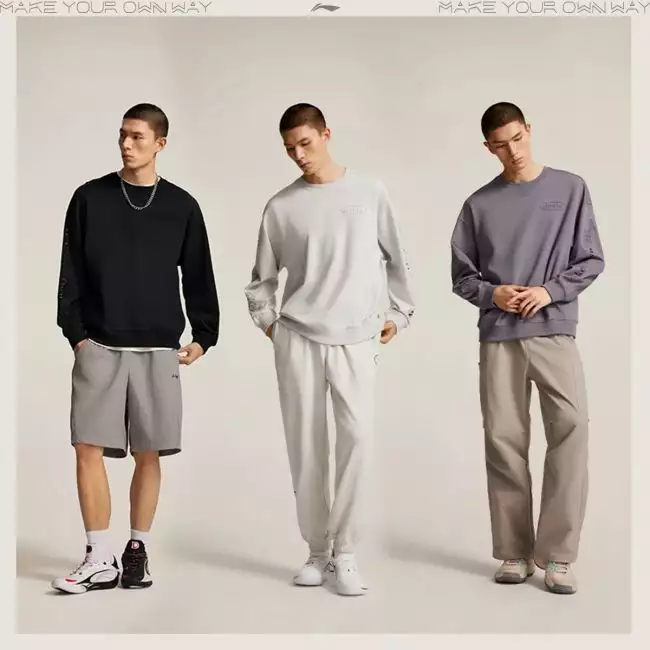 Li Ning Way of Wade Men's Round Neck Fleeced Sweatshirts