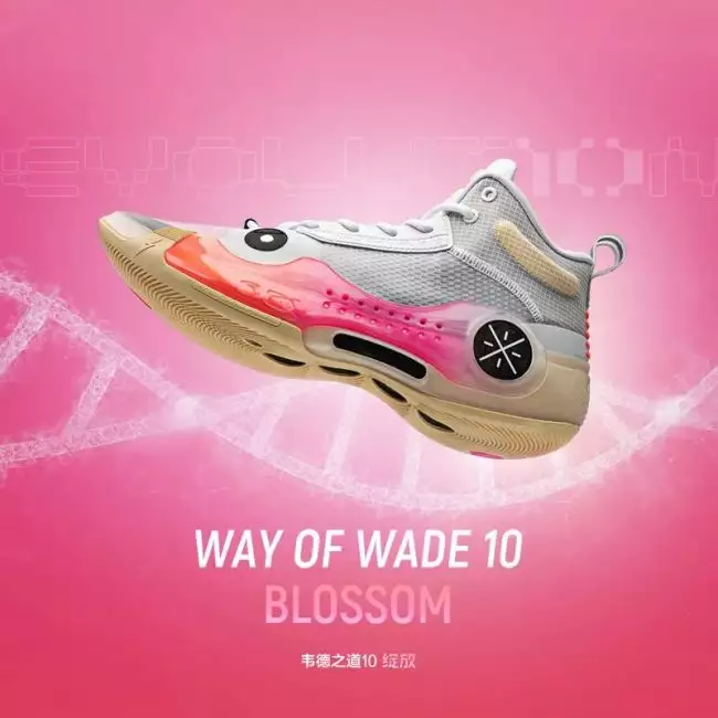 LiNing Way of Wade 10 ‘Blossom' 27cm LiNing Way of Wade 10 “Blossom” Fashion Basketball Shoes For