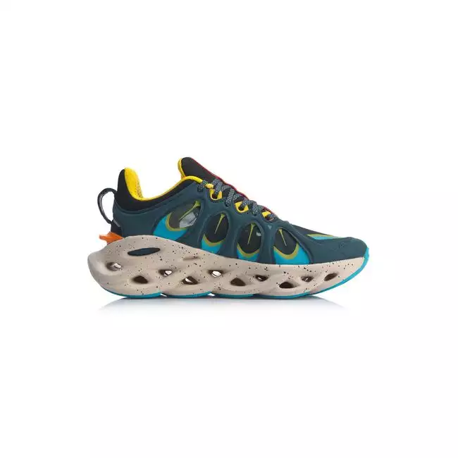 Li Ning Arc ACE Men s 2019 NYFW Cushion Running Shoes Gray Purple Blue