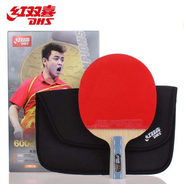 Professional Double Happiness Ping Pong Table Tennis Racket Paddle Long Handle 
