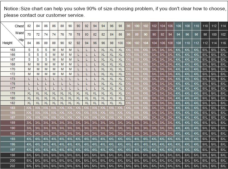 Ming Wang Size Chart