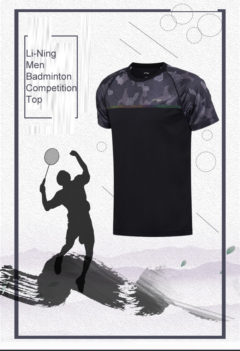 Li-Ning Men's Fast Dry Badminton Tee Shirts