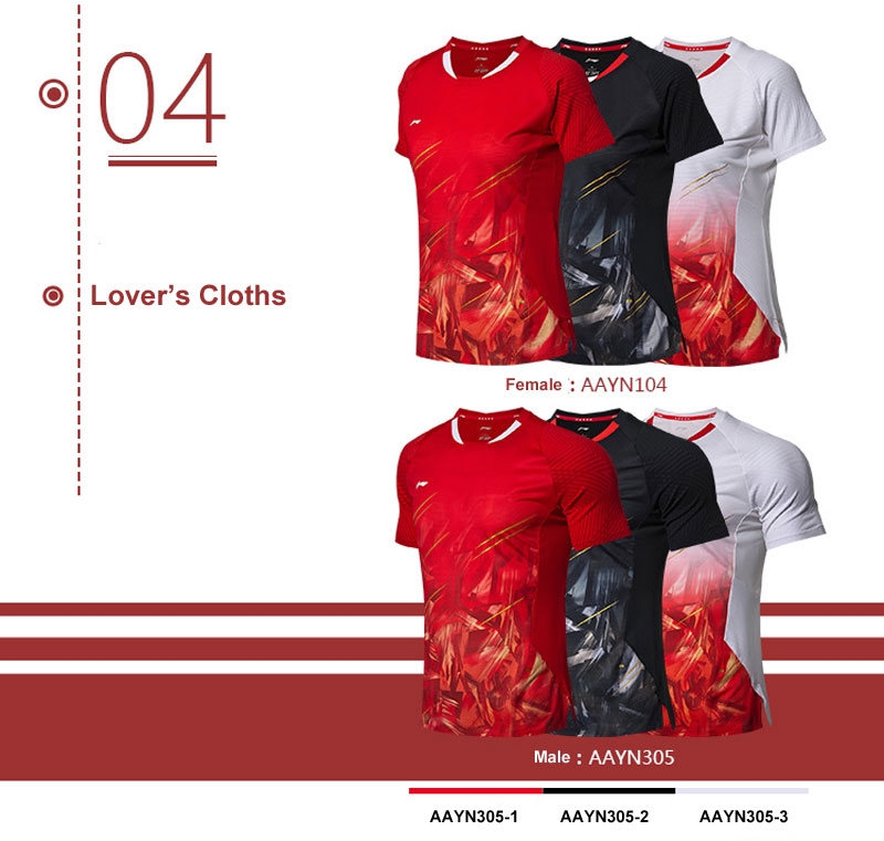 Li-Ning China Men's National Badminton Team Badminton Tee Shirts