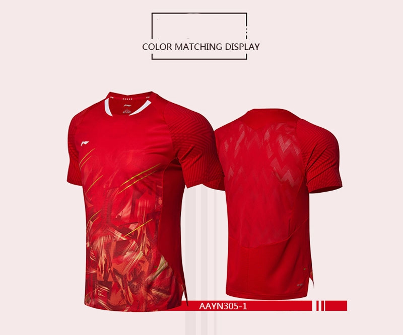 Li-Ning China Men's National Badminton Team Badminton Tee Shirts