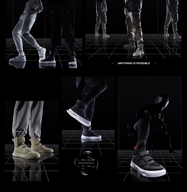 Li-Ning 溯(藏易) Cang Yi Mens High Top Fashion Sports Shoes