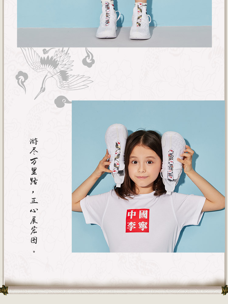 Li Ning Counterflow Pens & Swords Embroidery Kids Lifestyle Shoes