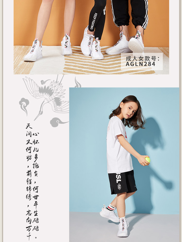 Li Ning Counterflow Pens & Swords Embroidery Kids Lifestyle Shoes