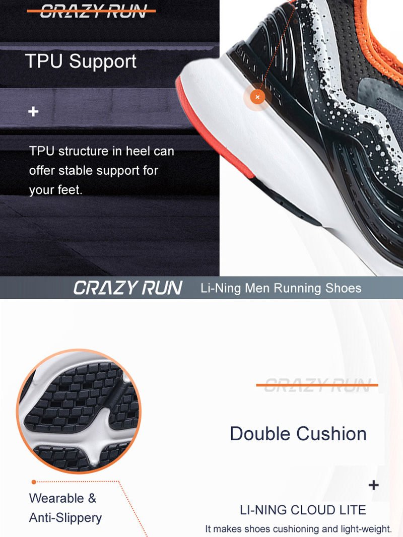 Li-Ning CrazyRun-X Men's Cloud Rebound Running Shoes