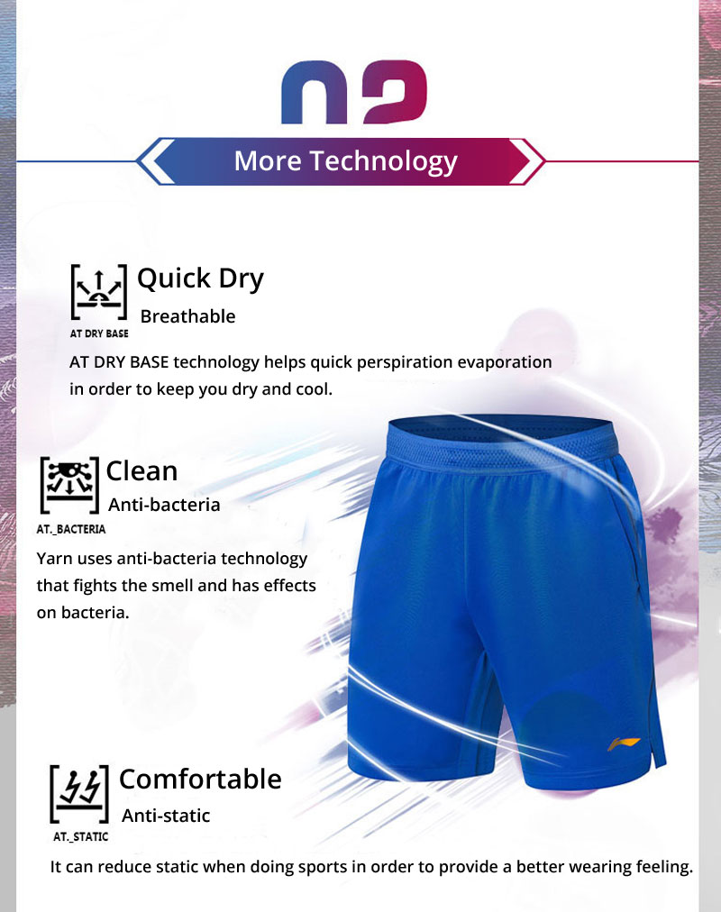 Li-Ning 2019 Spring China Men's National Badminton Team Premium Shorts