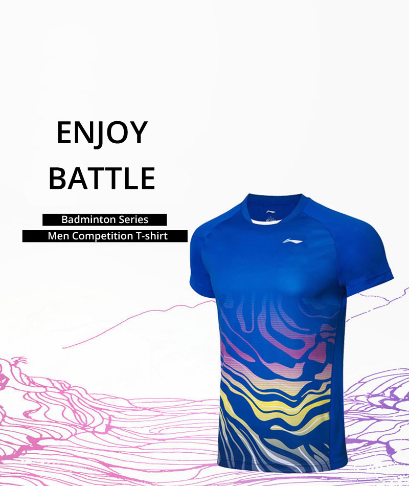 Li-Ning Men's Fast Dry Badminton Game Tee Shirts