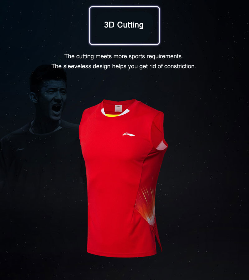 Li-Ning China Men's National Badminton Team Top Shirts