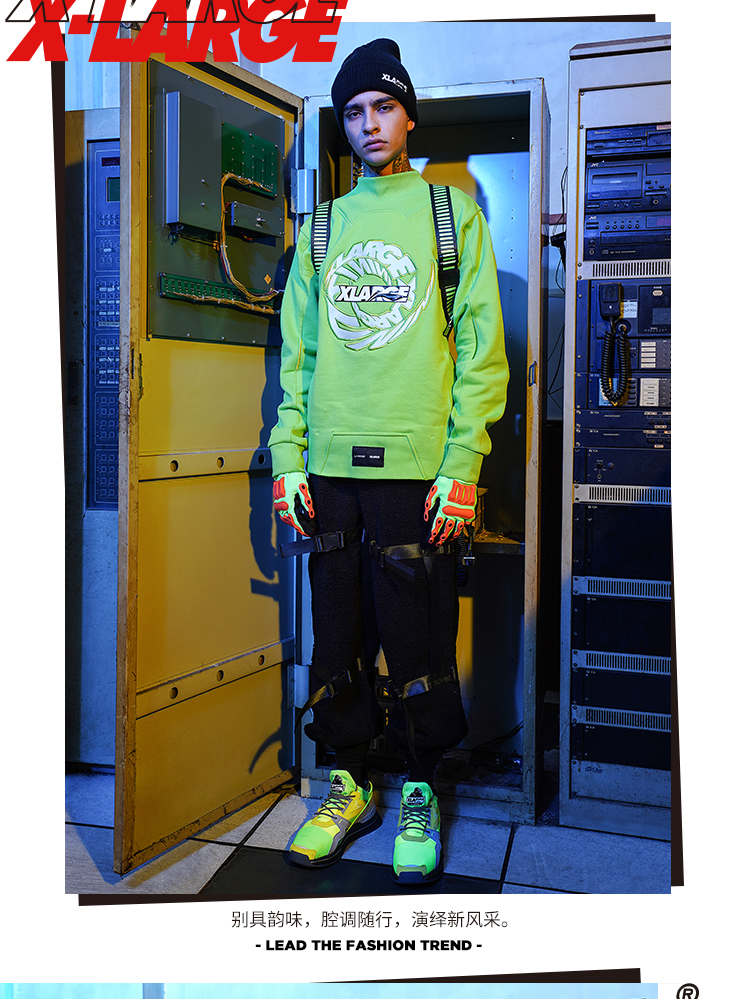 XLARGE x Li-Ning Men's Fashion Pullover Sweatshirts - Windows 98