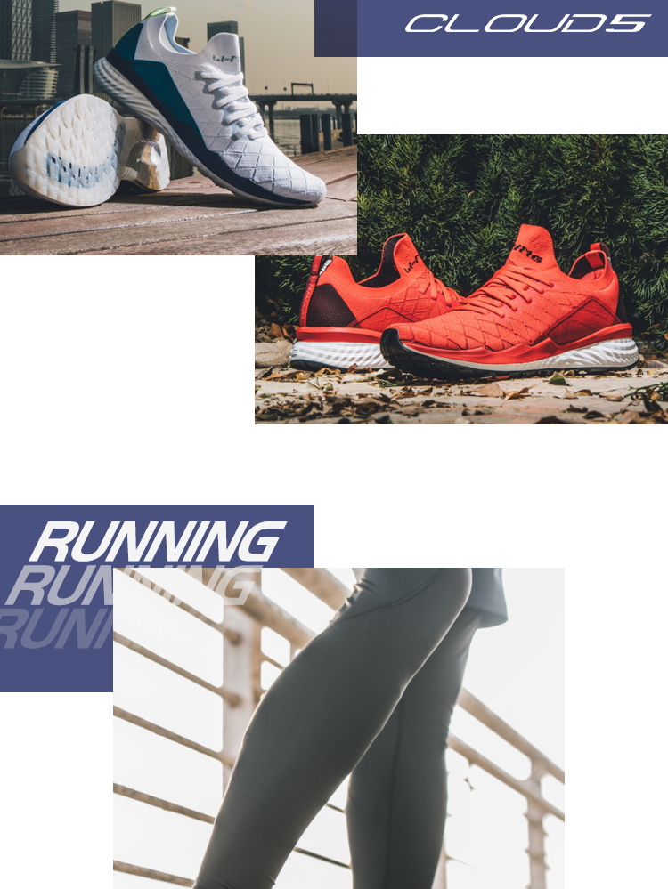 Li-Ning Cloud 5 V Men's No Sew Sock-Like Cushion Running Shoes