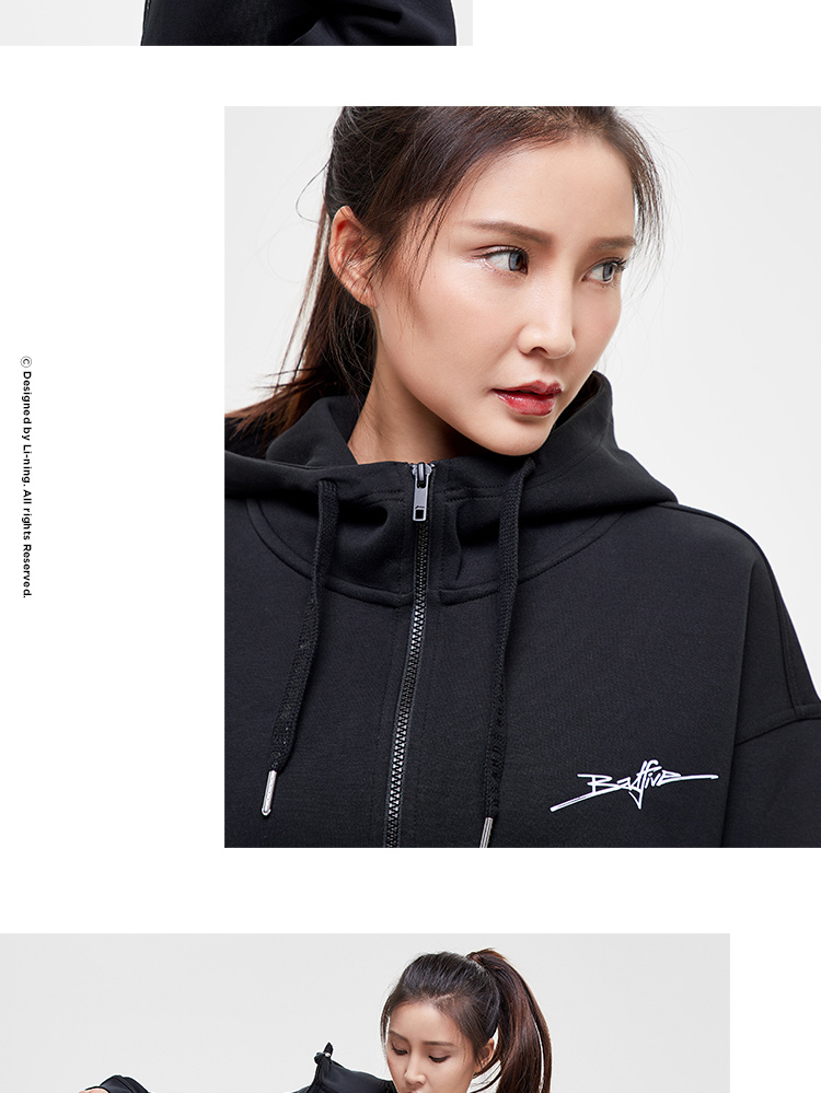 Li-Ning Bad Five Womens Hooded Fleece Sweatshirts