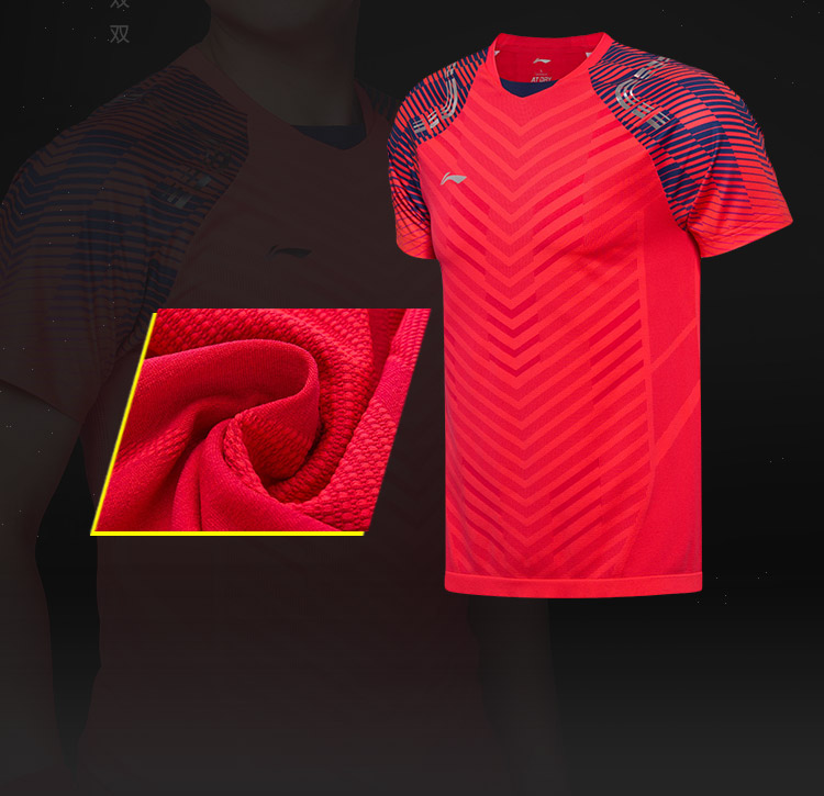 China National Badminton Team 2018 All England Open Li Ning Premium Badminton Tee Shirts