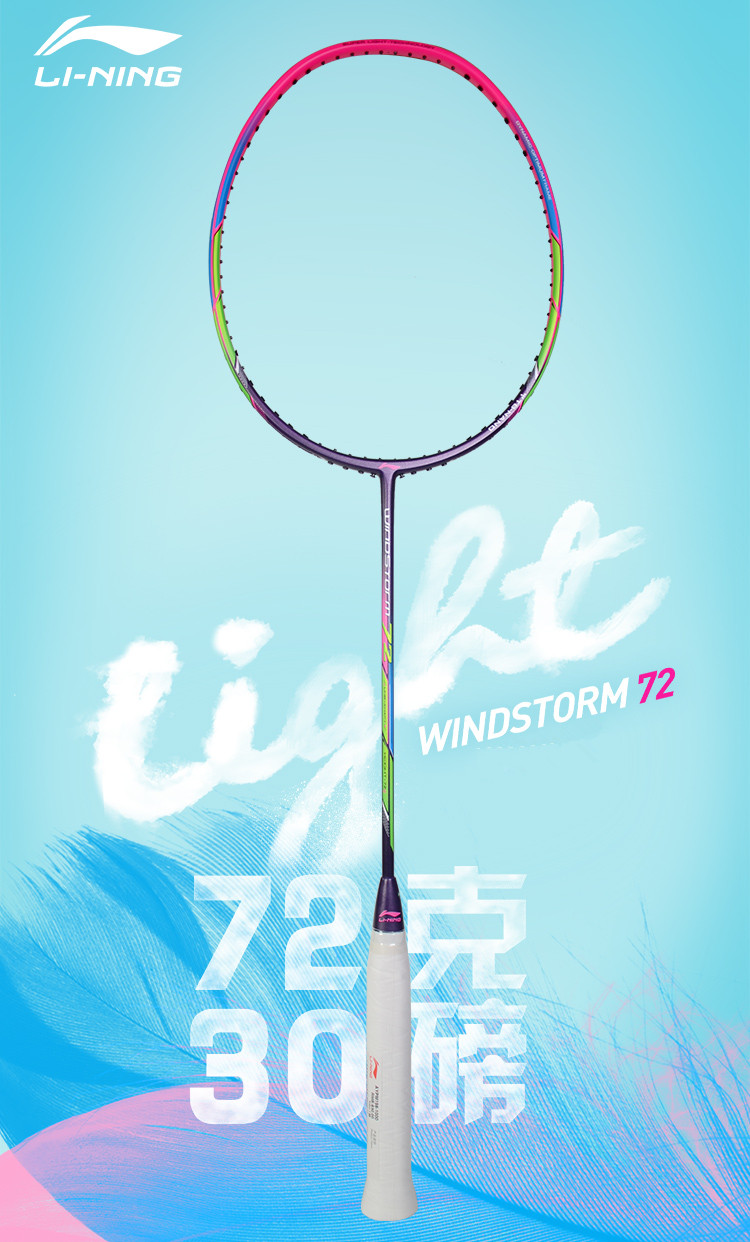 Li-Ning 2018 Windstorm 72 Light Badminton Racket | Purple Pink