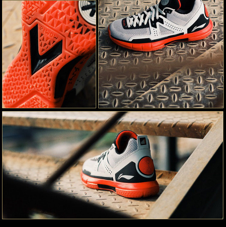 Li-Ning Way of Wade 5 "LAVA" Mens Bounse Professional Basketball Shoes (Grey/Black)