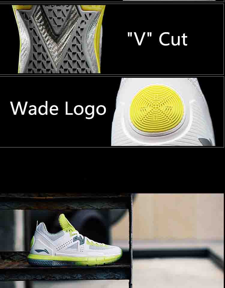 Li-Ning Way of Wade 5 "Volt" Mens Side Part Bounse Cushion Professional Basketball Shoes
