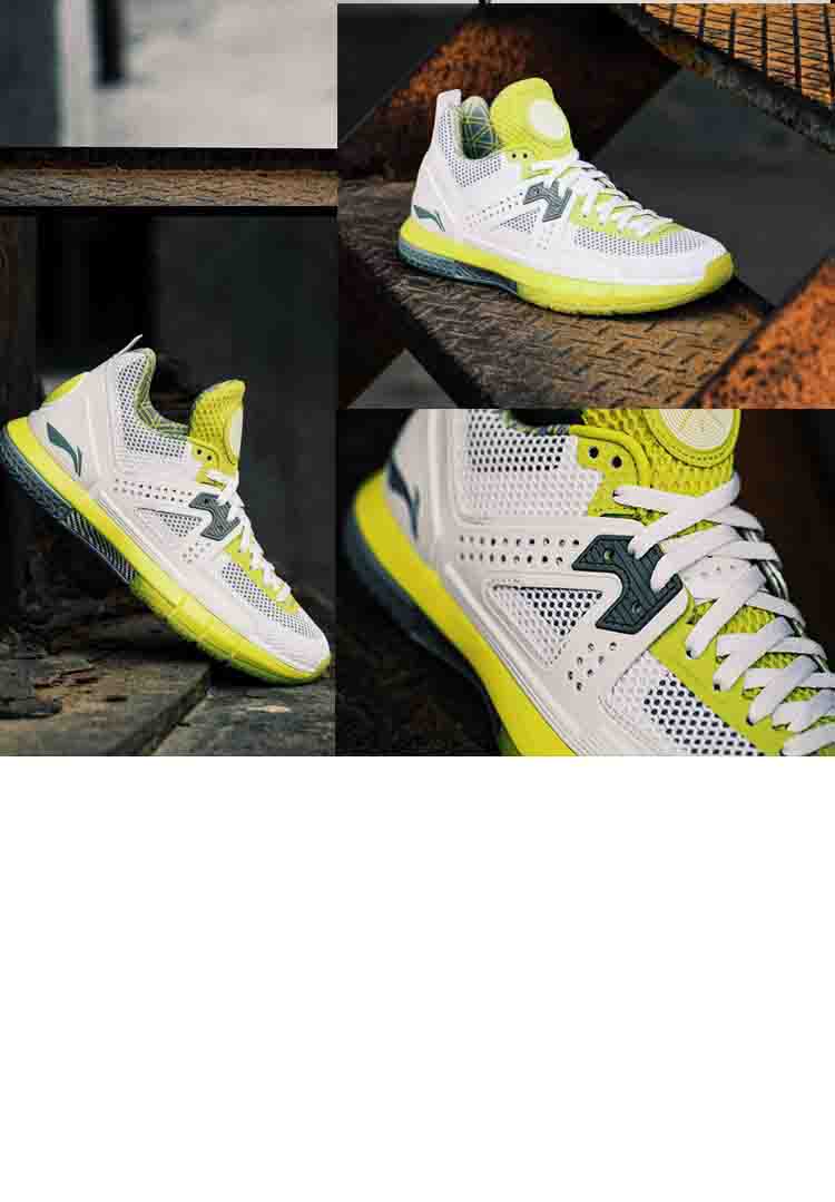 Li-Ning Way of Wade 5 "Volt" Mens Side Part Bounse Cushion Professional Basketball Shoes